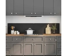 Virtuvės atbraila 2 pcs Juoda 100 x 40 cm grūdintas stiklas
