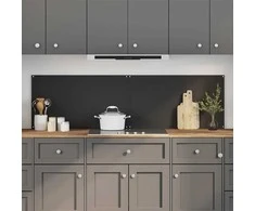 Virtuvės atbraila 2 pcs Juoda 90 x 50 cm grūdintas stiklas