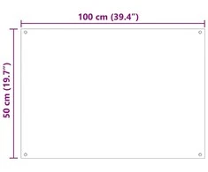 Virtuvės atbraila 2 vnt. Skaidrus 100 x 50 cm grūdintas stiklas