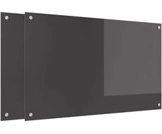 Virtuvės atbraila 2 pcs Tamsiai pilka 100 x 60 cm
