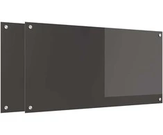 Virtuvės atbraila 2 pcs Tamsiai pilka 100 x 50 cm