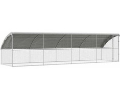 Vištų narvas 4 pcs Sidabro 800 x 200 x 200 cm Cinkuota plienas