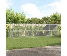 Vištų narvas 4 pcs Sidabro 800 x 200 x 200 cm Plienas ir PE