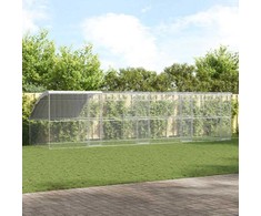 Vištų narvas 4 pcs Sidabro 800 x 200 x 200 cm Plienas ir PE