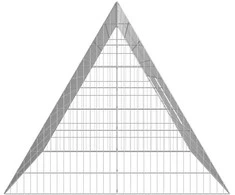 Vištų narvas Sidabro 215 x 100 x 85 cm Cinkuota plienas