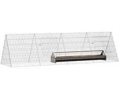 Vištų narvas Sidabro 215 x 55 x 55 cm Cinkuota plienas