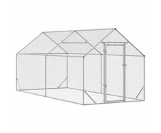 Vištų narvas Sidabro 400 x 170 x 177 cm Cinkuota plienas