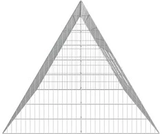 Vištų narvas Sidabro 430 x 100 x 85 cm Cinkuota plienas