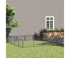 Voljeras šunims, sidabrinės spalvos, 16m², plienas