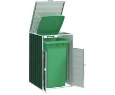 Wheelie Bin saugykla vienai šiukšliadėžei žaliai 72x81x115 cm