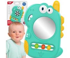 Woopie Baby WOOPIE Kūdikių Žaislas Dinozauro Formos Kramtukas su Veidrodžiu