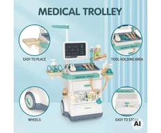 WOOPIE gydytojo vežimėlio rinkinys Little Doctor su EKG