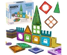 WOOPIE Klocki Magnetyczne Konstrukcyjne 3D Rinkinys Edukacyjny Zamek 30el.