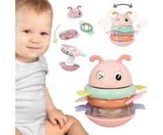 Woopie Baby Woopie kūdikio sensorinis žaislas 2in1 barškutis ir kramtukas Bitutė