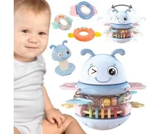 Woopie Baby WOOPIE kūdikių sensorinis žaislas 2in1 mėlynas