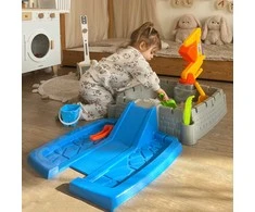 WOOPIE nešiojama smėlio dėžė pilis su dangčiu