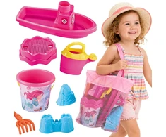 WOOPIE Sandbox Set with Boat and Bag Accessories 9 pcs Rožinė Beach