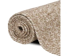 Kilimas Natūrali ir Balta 240 x 240 cm Džiutas