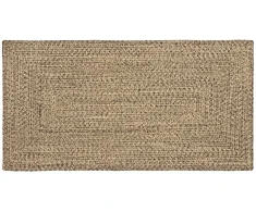 Zoninės kiliminės dangos Natūrali ir juoda 80 x 150 cm Džiutas