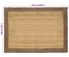 Zoninės kiliminės dangos Pilka 160 x 230 cm Džiutas