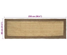 Zoninės kiliminės dangos Pilka 80 x 250 cm Džiutas