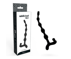 Addicted Toys Anal Bead Chain 22cm Juodas - Flexible Silicone System