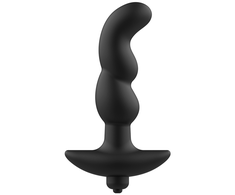 Addicted Toys Anal Massager Model 2 - Juodas, Vibrating Silicone, 8x1.5cm
