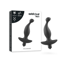 Addicted Toys Model 1 Intimate Juodas Vibrating Silicone Massager 8x1.5cm