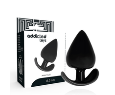 Addicted Toys Intimate Cone Plug 6.5cm - Flexible Ergonomic Design, Juodas