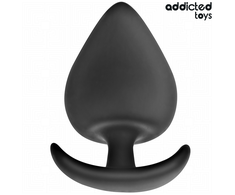 Addicted Toys Silicone Intimate Plug Size L - 8 cm, Ergonomic Base, Juodas