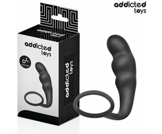 Addicted Toys Silicone Intimate Plug with Ring Model 4 - Juodas, 204 mm