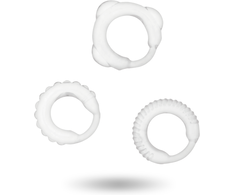 ADDICTED TOYS C-Ring Set Clear - Flexible Silicone Support Rings, 3 Sizes
