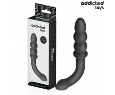 Addicted Toys Double-Ended Silicone Massager 16.5cm Juodas - Progressive Shape