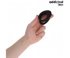 Addicted Toys Double Ring System Silicone Juodas - Textured Support 72 mm