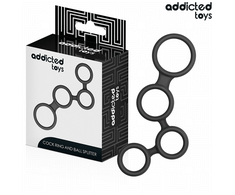 Addicted Toys Multi-Ring Support System with Anatomical Dividers Juodas 201mm