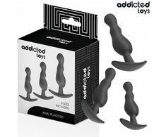 Addicted Toys Silicone Plug Set Model 1 - 3 Sizes, Ergonomic Design