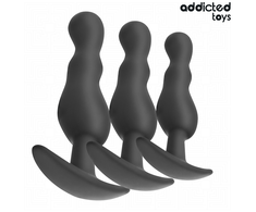 Addicted Toys Silicone Plug Set Model 1 - 3 Sizes, Ergonomic Design