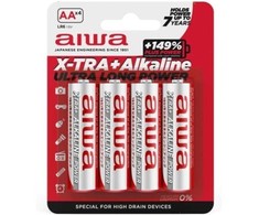 AIWA X-TRA AA Alkaline Batteries LR6 1.5V Blister Pack of 4