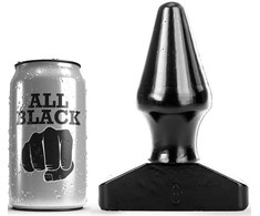 All Black All Juodas AB46 Intimate Cone Plug 15.5 cm PVC Atsparus vandeniui Juodas
