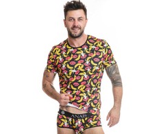Anais Men Accesories Anais Men Banana Print Lycra T-Shirt S - Soft, Fitted, European Design