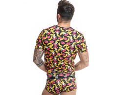 Anais Men Accesories ANAIS MEN Banana Print T-Shirt XL - Soft Lycra, Modern Fit