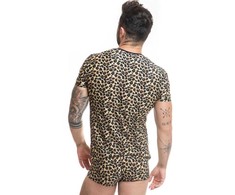Anais Men Accesories ANAIS MEN Mercury Microfiber T-Shirt S Animal Print Comfort Fit