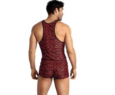 Anais Men Accesories Anais Men TRIBAL Top XL - Raudona Microfiber, Animal Print, Sleeveless