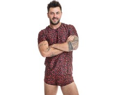 Anais Men Accesories Anais Men Tribal T-Shirt XL - Raudona Microfiber Animal Print, Perfect Fit
