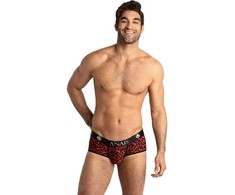 ANAIS MEN BOXER &amp; BRIEF Anais Men Tribal Brief XL Raudona Microfiber Sport Cut Animal Print