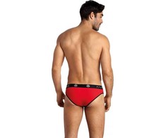 ANAIS MEN SLIP &amp; THONG ANAIS Men SOUL Slip M Raudona-Juodas Microfiber Comfort Briefs