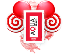 AQUA TRAVEL Vanduo-Based Lubricant Lollipop Flavour 6ml Pocket Size