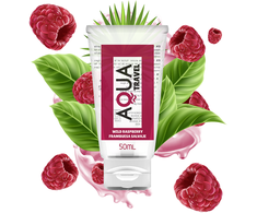 AQUA TRAVEL Wild Raspberry Vanduo-Based Lubricant 50ml - Compact Size