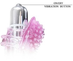 Rožinė Baile Finger Vibrator Massager 10 Modes TPR Compact Design Rožinė