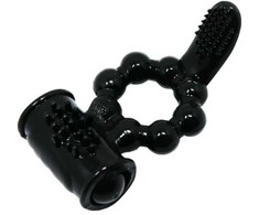 Baile For Him Baile Sweet Ring Dual-Stimulation Silicone Intimate Ring Juodas